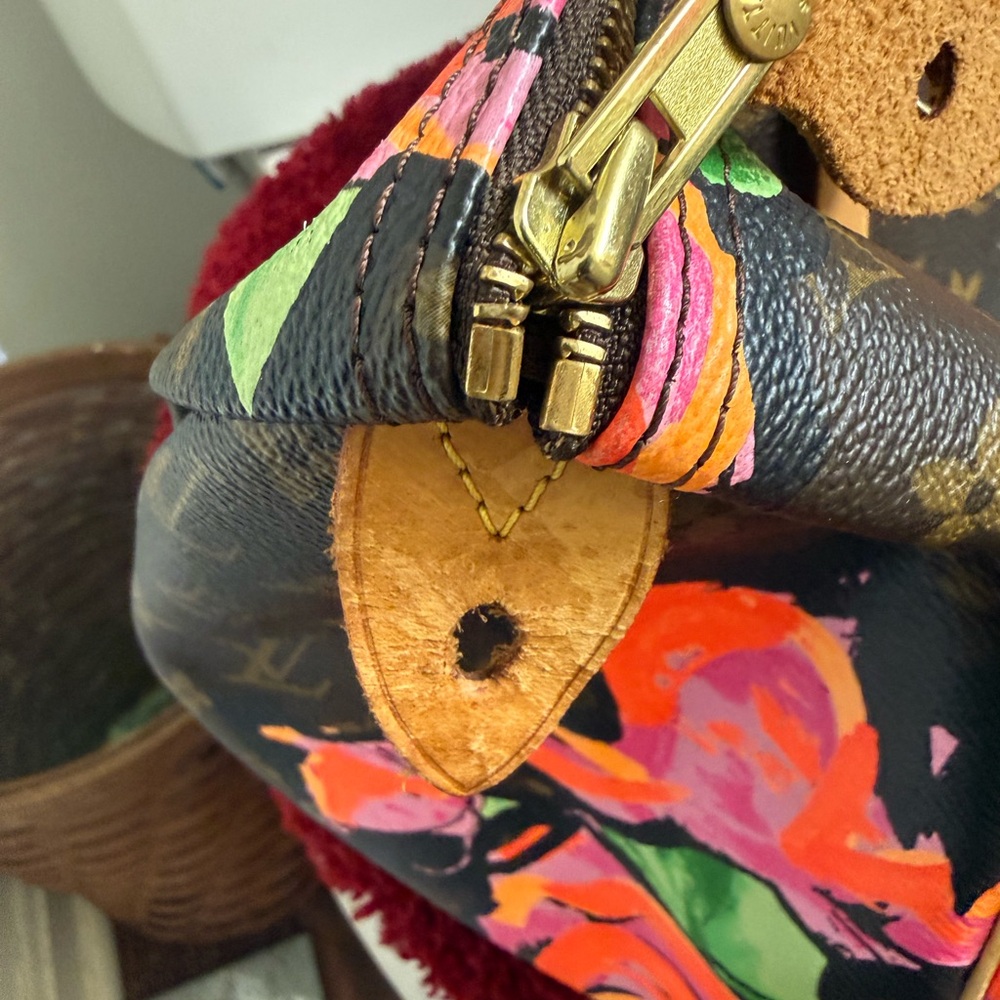 Louis Vuitton Speedy 30 Monogram Rose handbag.